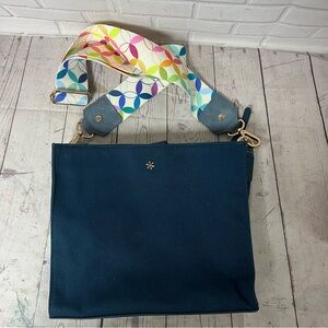 Erin Condren Green Crossbody Purse Bag Peacock Interchangeable Multicolor Strap